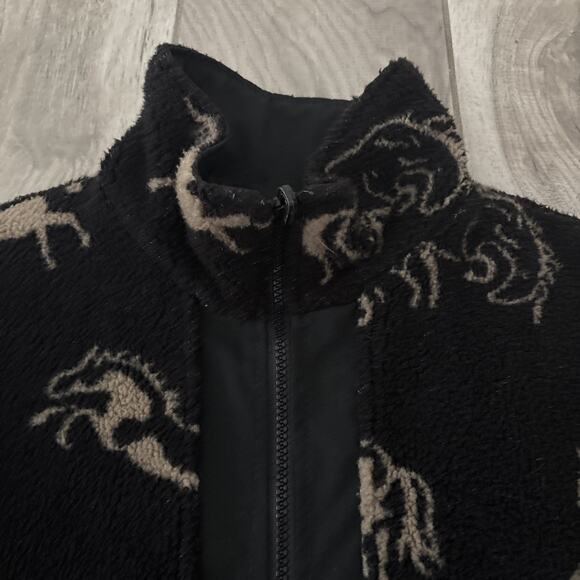 Vintage Kerrits Sherpa Fleece Lined Sweater Jacket Made In USA Full Zip Men Sz L - Picture 5 of 10